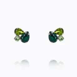 Caroline Svedbom Alisia Örhängen / Green Combo (Rhodium)