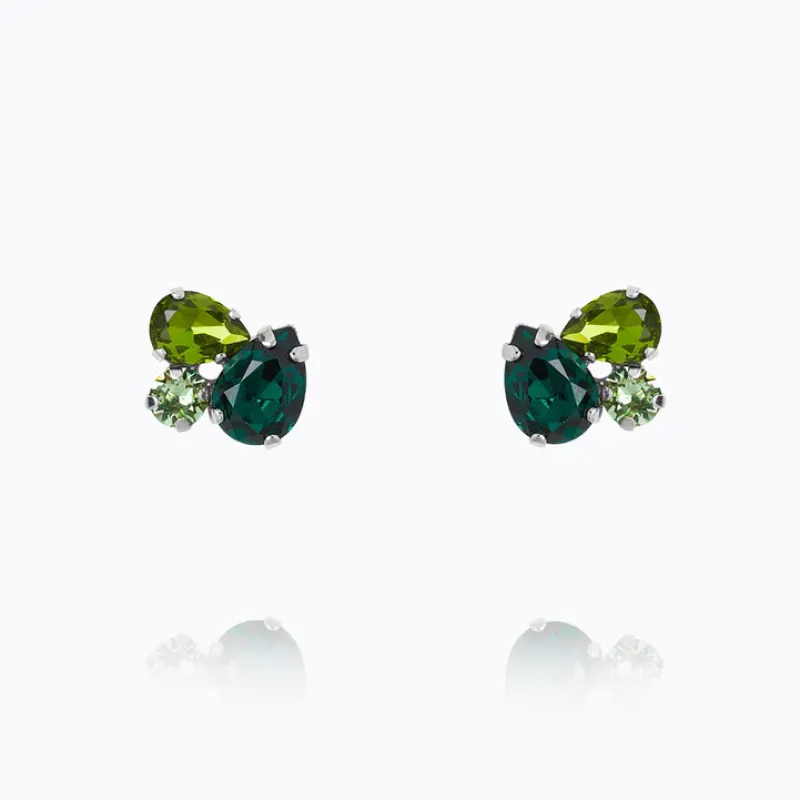 Caroline Svedbom Alisia Örhängen / Green Combo (Rhodium)