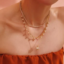 Caroline Svedbom Ana Halsband / Golden Combo (Guld)