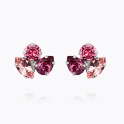 Caroline Svedbom Ana örhängen, Dark Rose Combo – Rhodium