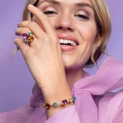 Caroline Svedbom Angelina Ring Guld / Rainbow Combo