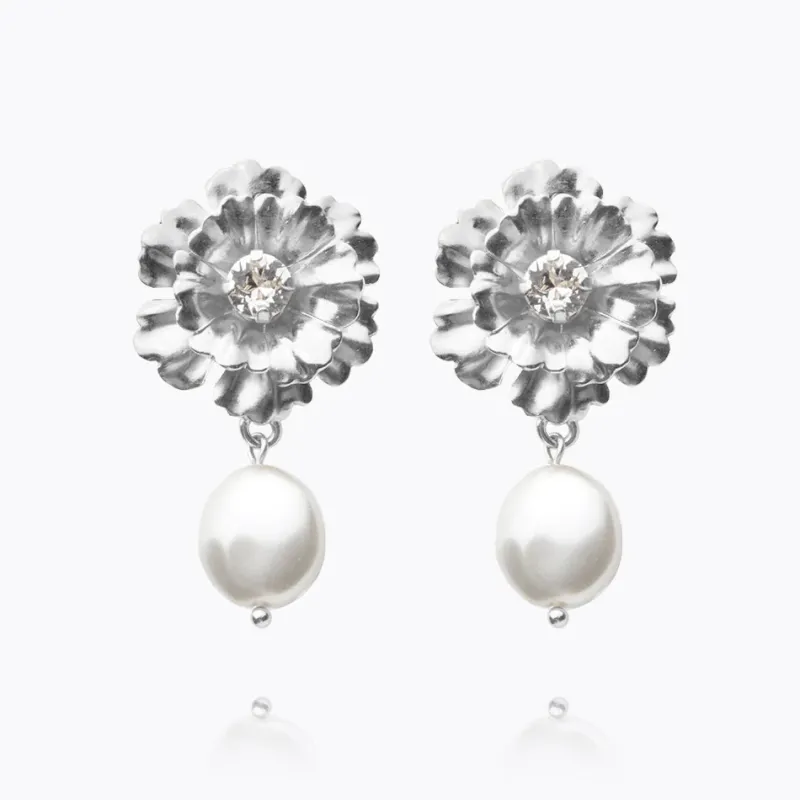 Caroline Svedbom Blossom Örhängen / Crystal (Rhodium)