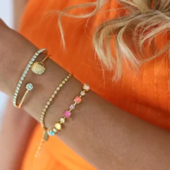 Caroline Svedbom Armband Caroline Svedbom Calanthe Armband Guld / Pretty Flower Combo