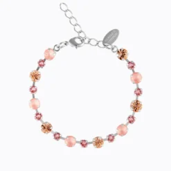 Caroline Svedbom Armband Caroline Svedbom Calanthe Armband/ Flamingo Combo (Rhodium)