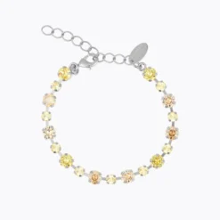 Caroline Svedbom Armband Caroline Svedbom Calanthe Bracelet, Dark Jonquil Combo – Rhodium
