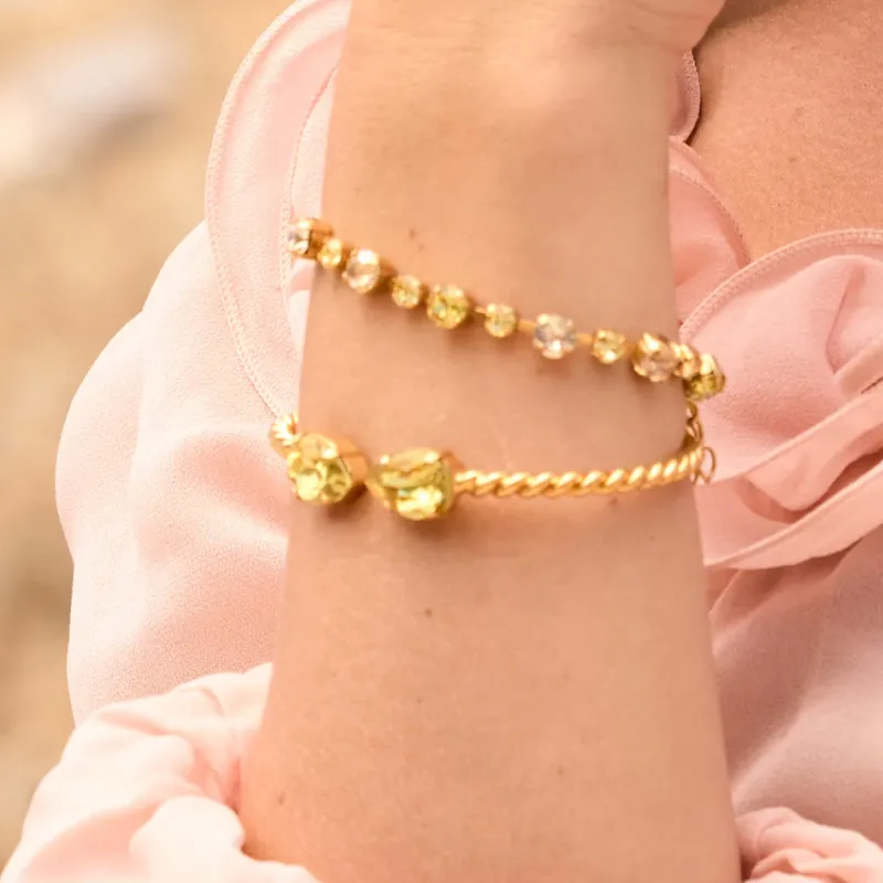 Caroline Svedbom Armband Caroline Svedbom Calanthe Bracelet, Dark Jonquil Combo – Guld