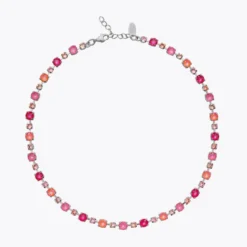 Caroline Svedbom Calanthe Halsband/ Coral Combo (Rhodium)