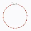 Caroline Svedbom Calanthe Halsband/ Peach Combo (Rhodium)