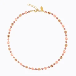 Caroline Svedbom Calanthe Halsband/ Flamingo Combo (Guld)