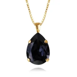 Caroline Svedbom Classic Drop Halsband / Graphite (Guld)