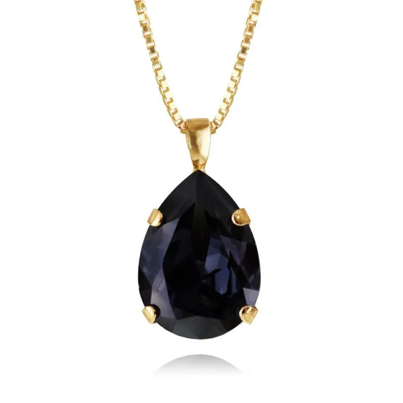 Caroline Svedbom Classic Drop Halsband / Graphite (Guld)