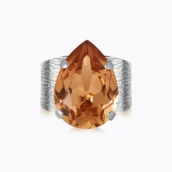Caroline Svedbom Classic Drop Ring / Light Colorado Topaz (Rhodium)