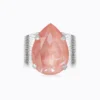 Caroline Svedbom Classic Drop Ring / Flamingo Ignite (Rhodium)
