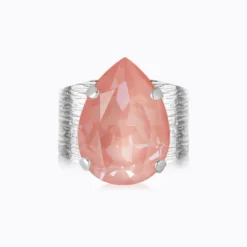 Caroline Svedbom Classic Drop Ring / Flamingo Ignite (Rhodium)
