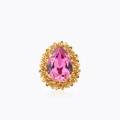 Caroline Svedbom Classic Gemma Ring, Dark Rose – Guld