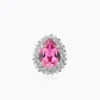 Caroline Svedbom Classic Gemma Ring, Dark Rose – Rhodium