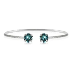 Caroline Svedbom Armband Caroline Svedbom Classic Petite Armband Rhodium / Light Turquoise