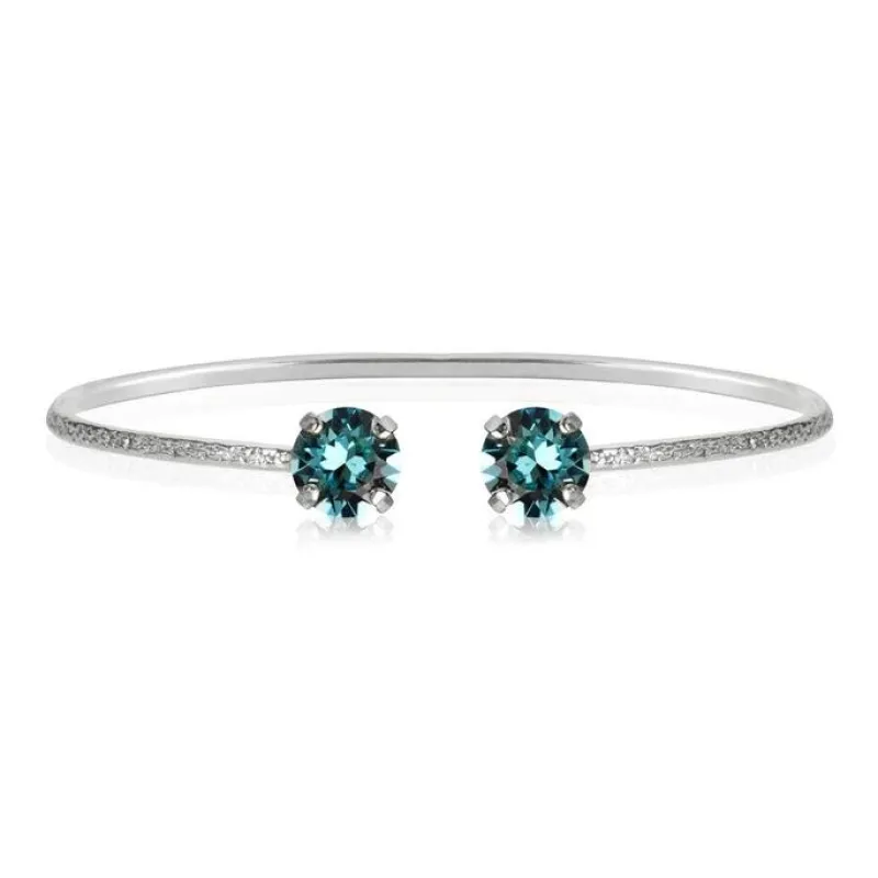 Caroline Svedbom Armband Caroline Svedbom Classic Petite Armband Rhodium / Light Turquoise