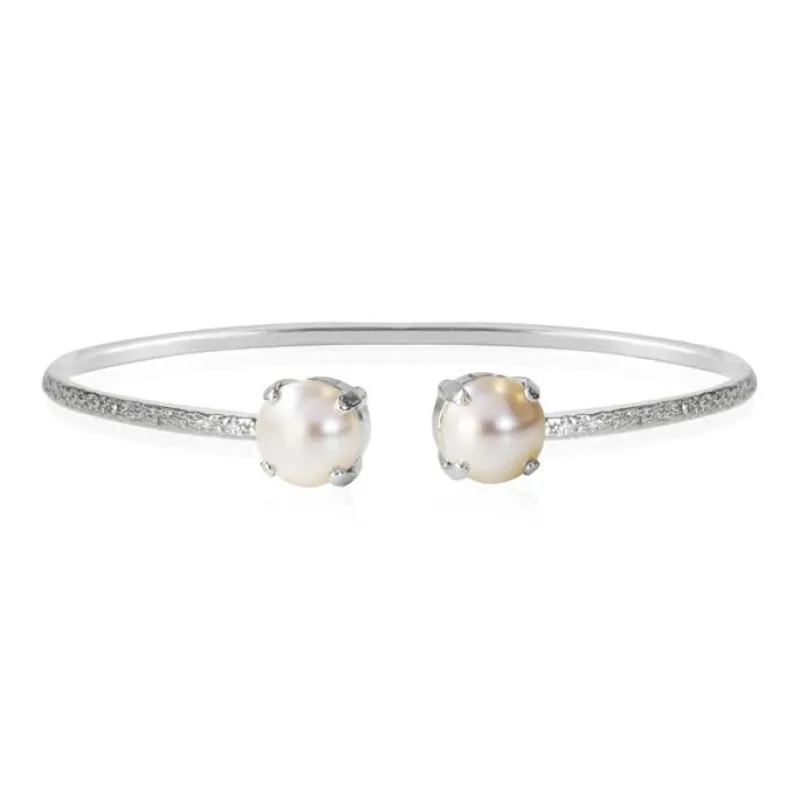 Caroline Svedbom Armband Caroline Svedbom Classic Petite Armband Rhodium / Pearl