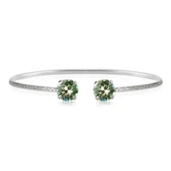 Caroline Svedbom Armband Caroline Svedbom Classic Petite Armband Rhodium / Chrysolite