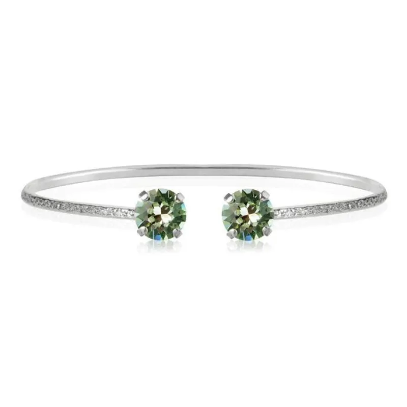 Caroline Svedbom Armband Caroline Svedbom Classic Petite Armband Rhodium / Chrysolite