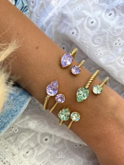 Caroline Svedbom Armband Caroline Svedbom Classic Petite Armband Guld / Chrysolite