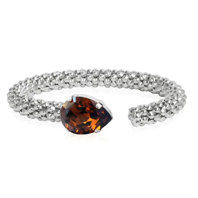 Caroline Svedbom Armband Caroline Svedbom Classic Rope Armband Rhodium / Smoked Topaz