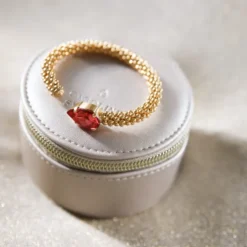 Caroline Svedbom Armband Caroline Svedbom Classic Rope Armband / Mulberry Red (Guld)