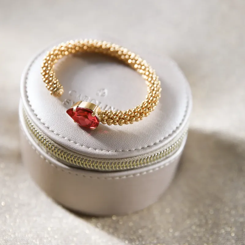 Caroline Svedbom Armband Caroline Svedbom Classic Rope Armband / Mulberry Red (Guld)