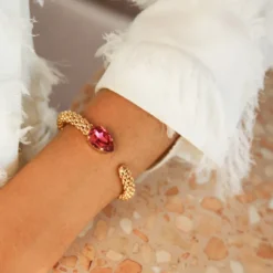 Caroline Svedbom Armband Caroline Svedbom Classic Rope Armband / Mulberry Red (Guld)