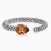 Caroline Svedbom Armband Caroline Svedbom Classic Rope Armband Rhodium / Light Amber
