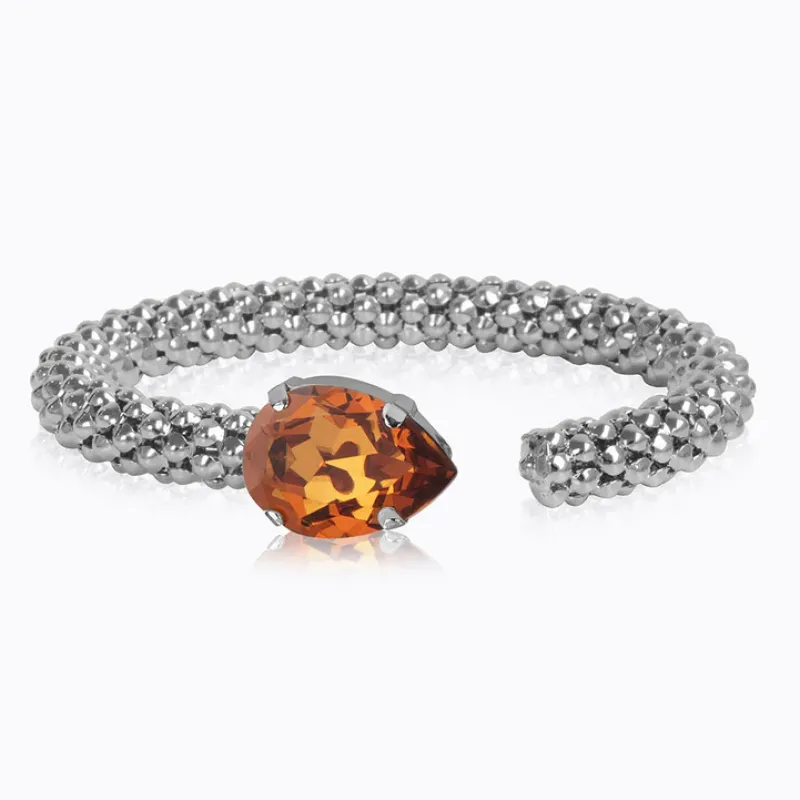Caroline Svedbom Armband Caroline Svedbom Classic Rope Armband Rhodium / Light Amber