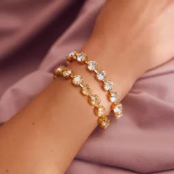 Caroline Svedbom Armband Caroline Svedbom Cora Armband / Crystal (Guld)
