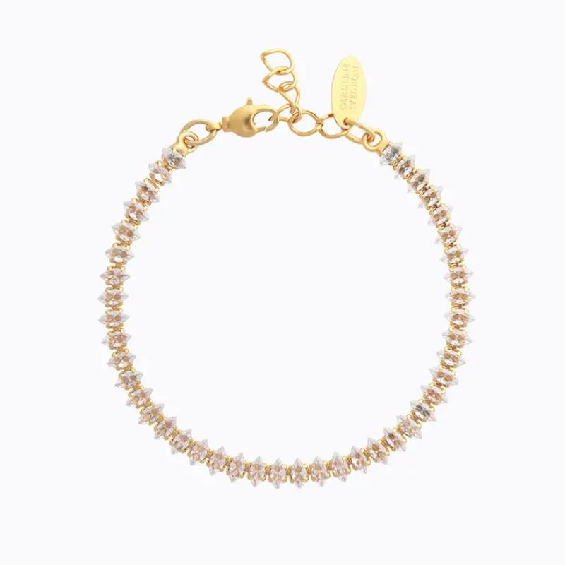 Caroline Svedbom Armband Caroline Svedbom Crystal Navette Armband/ Crystal (Guld)