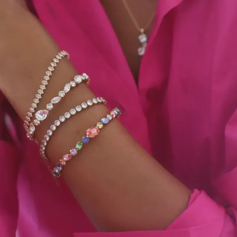 Caroline Svedbom Armband Caroline Svedbom Crystal Navette Armband/ Crystal (Guld)