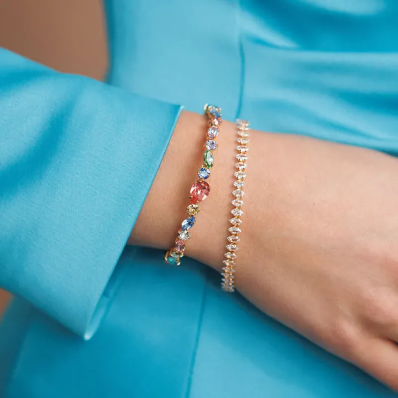 Caroline Svedbom Armband Caroline Svedbom Crystal Navette Armband/ Crystal (Guld)