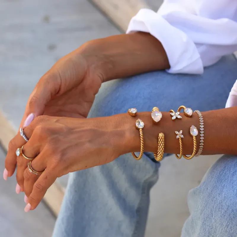 Caroline Svedbom Armband Caroline Svedbom Crystal Navette Armband/ Crystal (Guld)