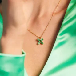 Caroline Svedbom Crystal Star Halsband / Peridot (Rhodium)