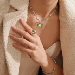 Caroline Svedbom Armband Caroline Svedbom Daria Armband / Peridot (Rhodium)