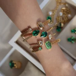 Caroline Svedbom Armband Caroline Svedbom Daria Armband / Peridot (Guld)