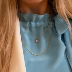 Caroline Svedbom Diamond Long Chain / Goldmetal