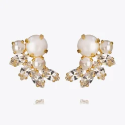 Caroline Svedbom Electra Örhängen/ Pearl + Crystal (Guld)
