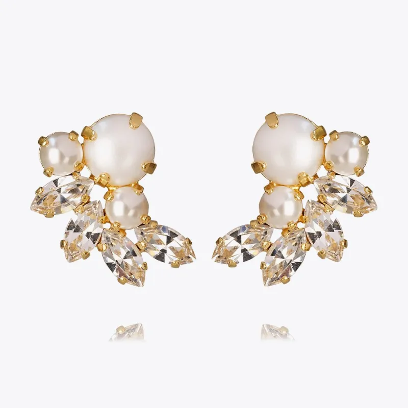 Caroline Svedbom Electra Örhängen/ Pearl + Crystal (Guld)