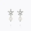 Caroline Svedbom Emmy Örhängen / Pearl + Crystal (Rhodium)