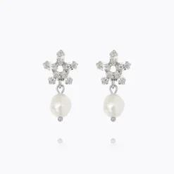 Caroline Svedbom Emmy Örhängen / Pearl + Crystal (Rhodium)
