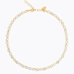 Caroline Svedbom Fay Halsband, Crystal – Guld