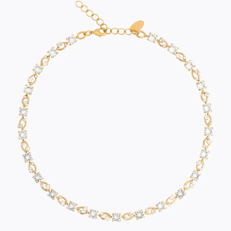 Caroline Svedbom Fay Halsband, Crystal – Guld