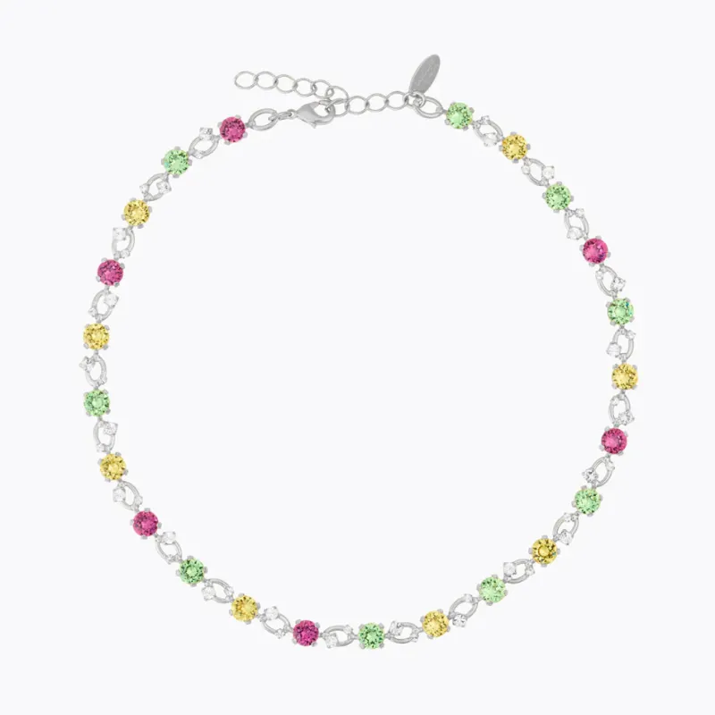Caroline Svedbom Fay Halsband, Autumn Bloom Combo – Rhodium