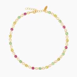 Caroline Svedbom Fay Halsband, Autumn Bloom Combo – Guld