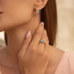 Caroline Svedbom Gabriella Ring / Rainbow Combo (Guld)
